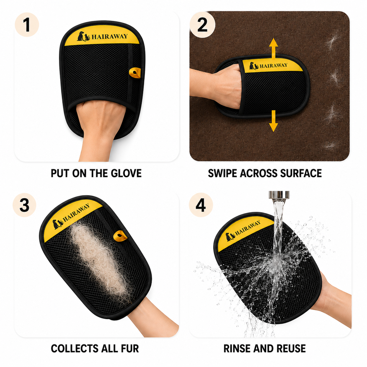 Electrostatic Pet Hair Remover Glove